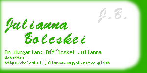 julianna bolcskei business card